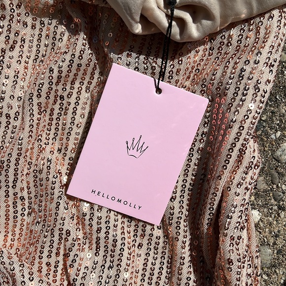 Champagne sequin dress NWT - Picture 3 of 5